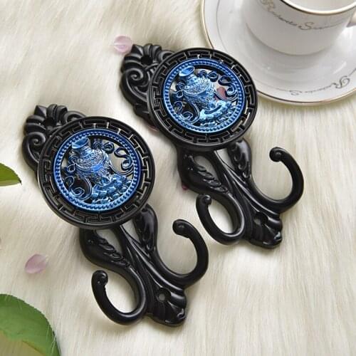 Europe 1Pair Curtain Hooks Wall Tieback Tassel Brush Holder Buckle Coat Hat Hook Curtain Accessories Hanging Ball Holdback Decor