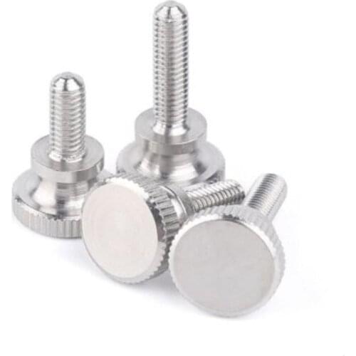 GB834 [M2 M2.5 M3 M4 M5 M6] 304 Stainless Steel Knurling Head Knurled Thumb Screw Hand Tighten Curtain Wall Lock Screws A021