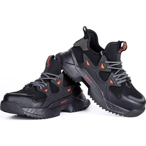 Men Puncture Proof Safety Shoes Sneakers Drop Shipping Outdoor Anti Smashing Shoes Mens Steel Toe Cap Protective Work Shoes