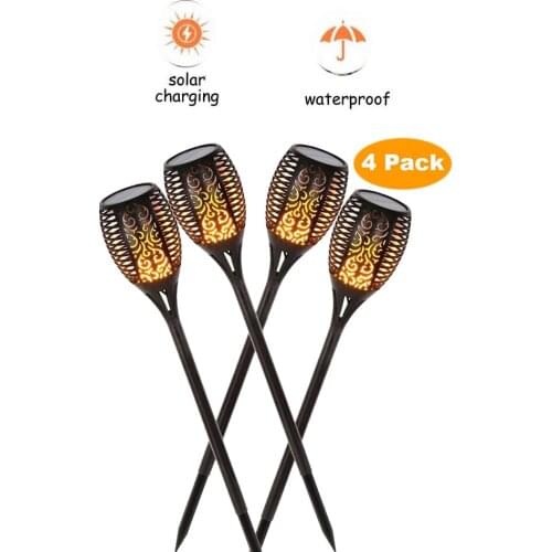 1/8 pcs Solar Flickering Flame Lamp Outdoor Garden Landscape Lawn Pathway LED Spotlight Solar Flame Torch Light