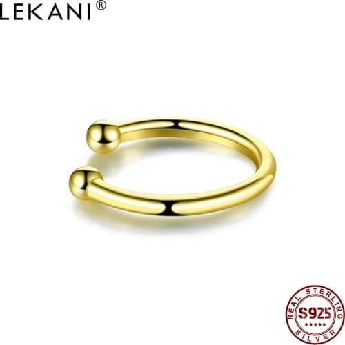 LEKANI 1 PC 925 Sterling Silver Single Clip Earrings Round Shaped Earring For Women Wedding Gift To Lover Hot Fine Jewelry