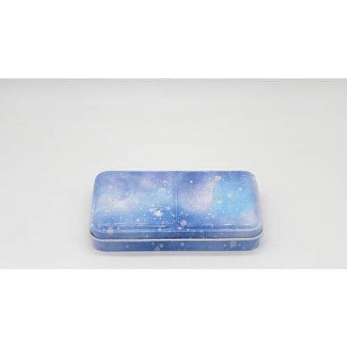 Starry Sky Metal Box for Watercolor Pans 15 Pans Solid Watercolor Case