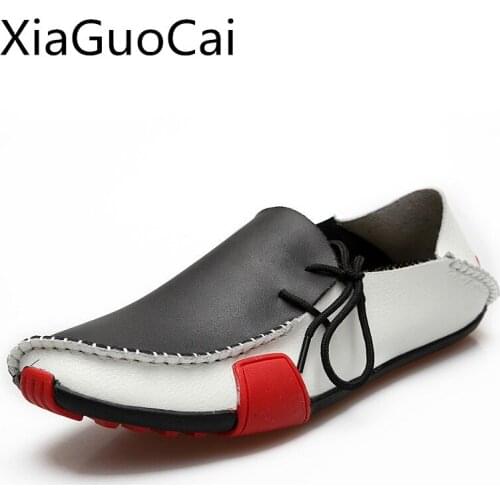 Fashion Brand Men Moccasins Loafers Slip-on Driving Male Casual Shoes Summer Autumn Waterproof Mens Flat Loafers W3 35