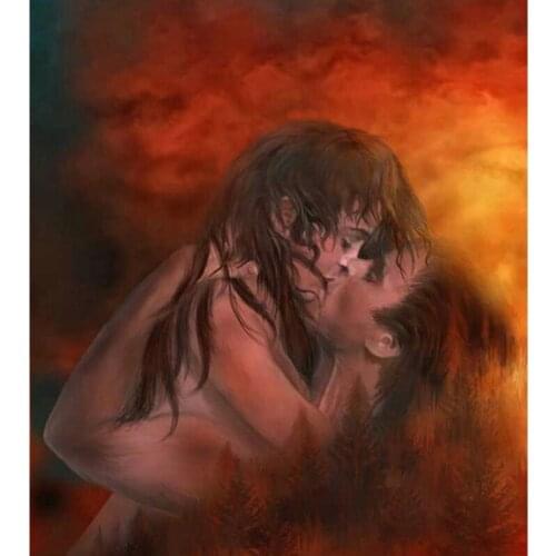 3d Diy Diamond Painting Kit Square Diamond Rhinestones Cross Stitch Kit Diamond Embroidery Mosaic Lovers kiss Needlework A4988R