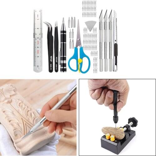 105x Precision Carving Craft Hobby Knife Kit, Art Knife w/ Blade,7 in 1 Screw Knife for DIY Art Work Cutting, Hobby,Scrapbook