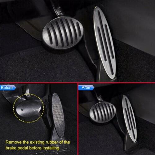 No Drill Gas Brake Pedal Cover Anti-Slip Foot Pedal Pads for Mini Cooper F54 F55 F56 F57 R56 R58 F60 R61