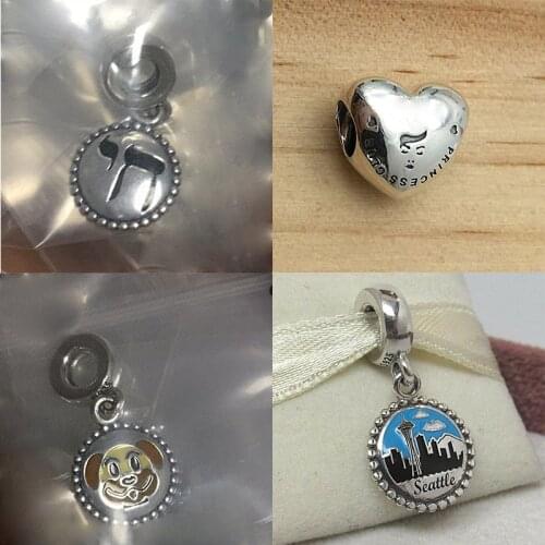 2020 New High-quality Fashion Dog Seattle Skyline Space Needle Charm Original 1: 1 Suitable For Female Jewelry Gifts
