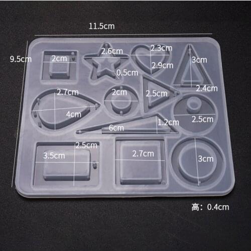 DIY Crystal Epoxy Pendant Earring Silicone Decoration Mold