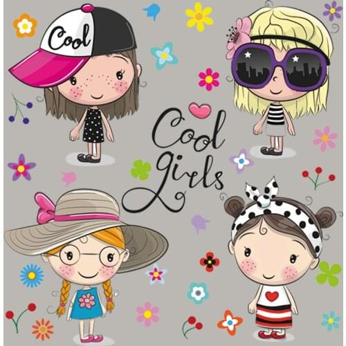 Cute Boy Girl Iron On Patch Diy Appliqued Vinyl Tops Fashion Heat Transfer Appliques On Clothes Provide Custom Patch