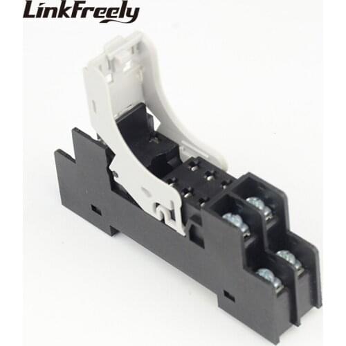 SJ2S-05B 10pcs 2NO+2NC 8 Pin Terminal Relay Mounting Base Relay Socket Holder For RJ2S-CL-D24 G2R-2-SN miniature relay