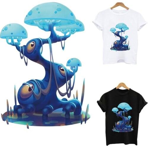 Iron-on transfers for clothing Eye tree stripes heat-sensitive patches for clothing heat transfer stickers custom free shipping