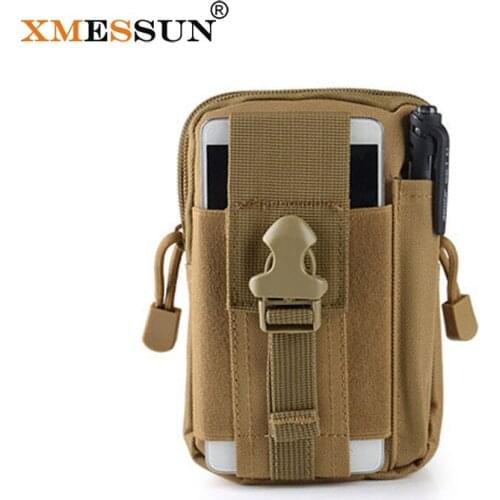 XMESSUN New Outdoor Sports Molle Tactical Belt Waist Bag Fashion 5.5/6 inch Waterproof Mobile Phone Bag With Belt Running Bag