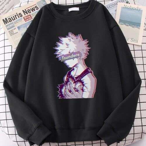 Japan Anime My Hero Academia Deku Bakugou Sweatshirts Hoodie Mens Sportswear Fashion Autumn New Hoodies Warm Casual Streetwear