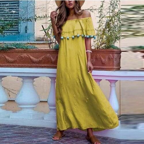 Womens 2021 elegant fashion dress new solid color stitching banquet dress casual womens loose one-word collar dress vestidos