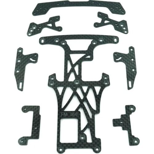 1Set Super FM SFM EVO ver.2 Reinforcing Carbon Fiber Chassis Plate Upgrade Spare Parts For Tamiya Mini 4WD Car Model