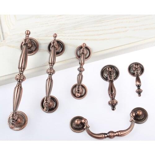 1PCS Vintage Antique Zinc Alloy Cabinet Handles and Knobs Wardrobe Drawer Door PullsFurniture Hardware
