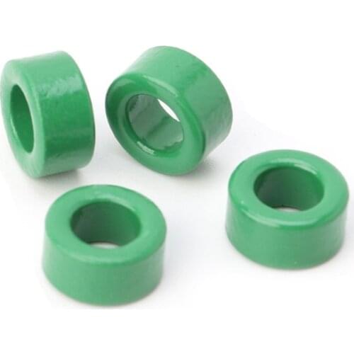 10Pcs Inductor Coils Green Toroid Ferrite Cores anti-interference Filter Rings