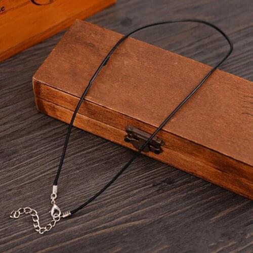 100Pcs Necklace Rope Adjustable Braided Tough 1.5mm Black Wax Cord Necklace Accessories for Necklace Bracelet Jewelry Making