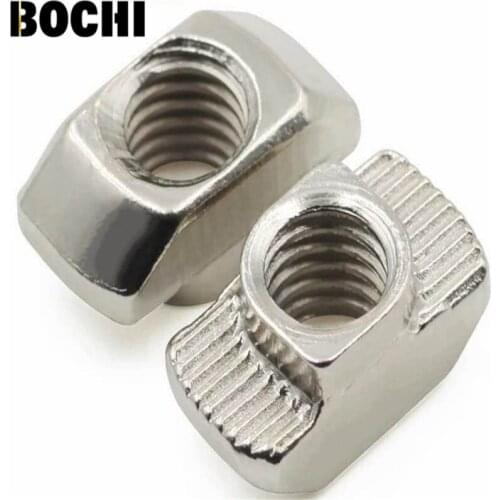 20PCS M4 Hammer Nut Aluminum Connector T Fastener Sliding Nut Nickel Plated Carbon Steel for 20/30/40/45 Aluminum Profile