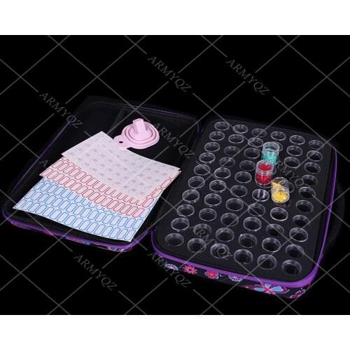 60 Slots Diamond Painting Tools Accessories Diamond Embroidery Bead Storage Bottle Multi-function butterfly Handbag Kits Funnel