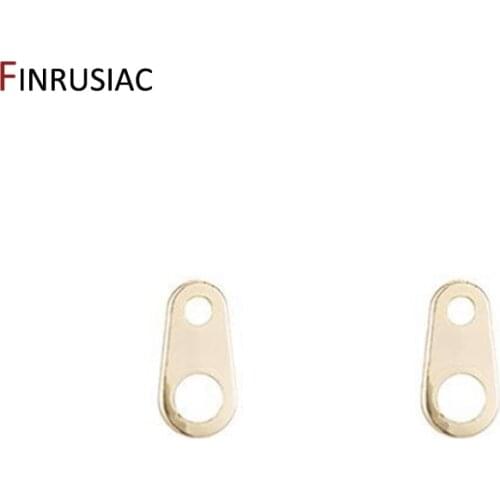 DIY Jewelry Accessories Plated 14K Gold Copper Tail Chain Hanging Piece Extender Chain Connector Components