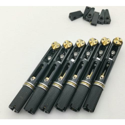 Black Single Headless Guitar Bridge Headless Fanned Fret -Single Fixed Brass Fan Bridges for 6 String Electric Guitar