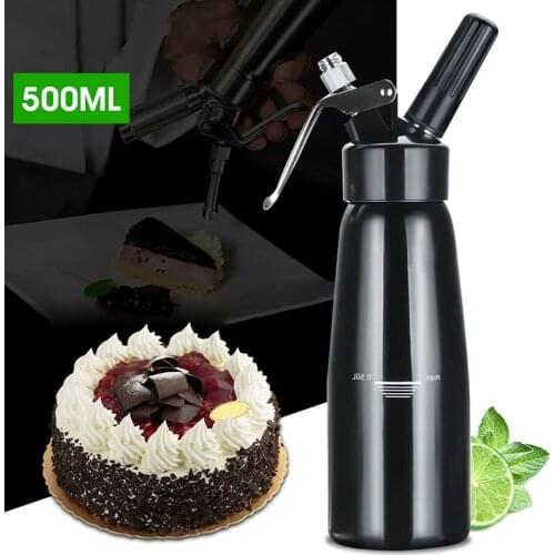 Cream Dispenser Stainless Steel - Professional Whipped Cream Maker - Gourmet Cream Whipper - Large 500Ml