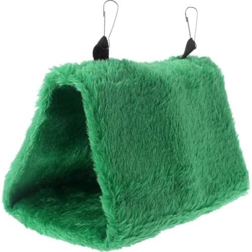 Pet Parrot Hammock Bird Hanging Bed House Plush Winter Warm Cage Nest Tent Random Color