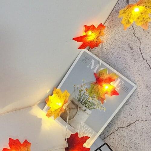 2/3/4/6M Lights Maple Leaves Garland LED Fairy Lights for Christmas Decoration Autumn String Light Festive DIY Halloween Decor