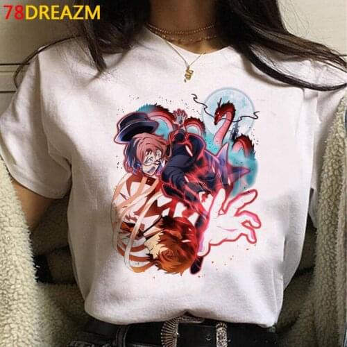 Bungou Stray Dogs top tees t-shirt male japanese print aesthetic graphic tees couple t shirt harajuku