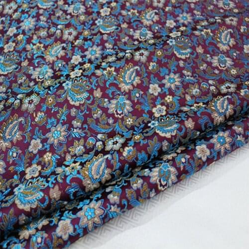HLQON imported jacquard tapestry satin soft 3D jacquard fabric for dress coat upholstery patchwork sewing DIY clothing 75x100cm