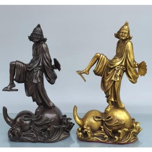 China brass Monk Buddha crafts statue