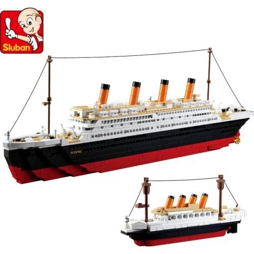 Titanic RMS Cruise Boat Ship Building Blocks Sets Figures Friends Titan City Hobbies Model Bricks Educational Toys for Children