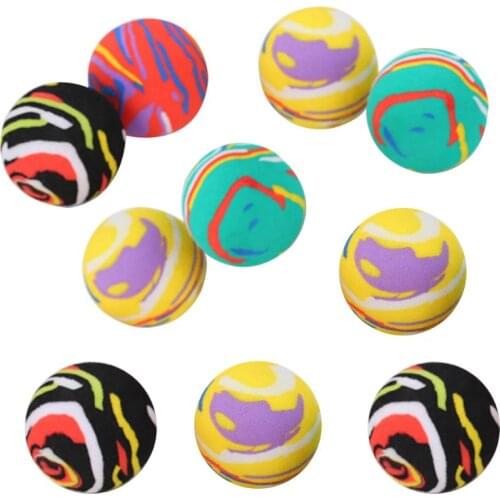 Colorful Cat Toy Ball Interactive Cats Play Chew Rattle Scratch EVA Foam Balls M68E