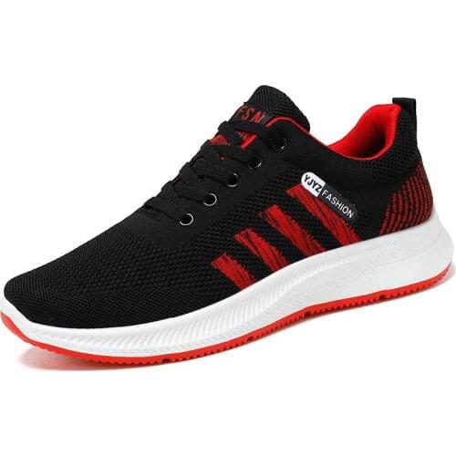 Lace-Up Breathable Mesh Fashion Running Sneakers Men Casual Shoes Non Slip Outdoor Travel Walking Footwear Zapatos De Hombre