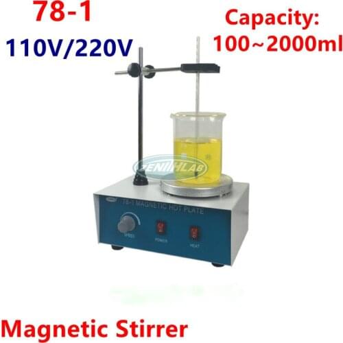Laboratory Magnetic Stirrer With Stir Bar Heating Magnetic Mixer Hot Plate Magnetic Machine 78-1 110V/220V Capacity 100~2000 ml