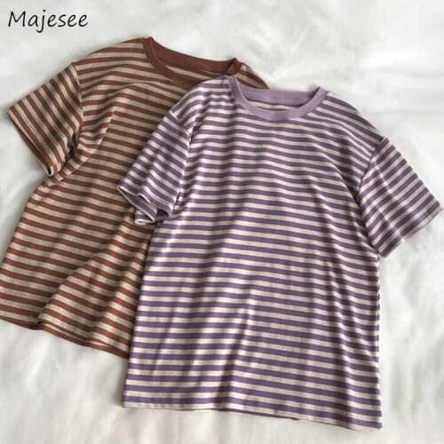 Женские полосатые футболки Majesee China At AliExpress