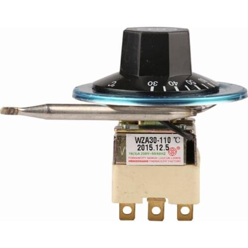 3-pin Capillary Dial Thermostat 30-110 Centigrade Temperature Control Switch Adjustable Temperature Regulator Normally Closed