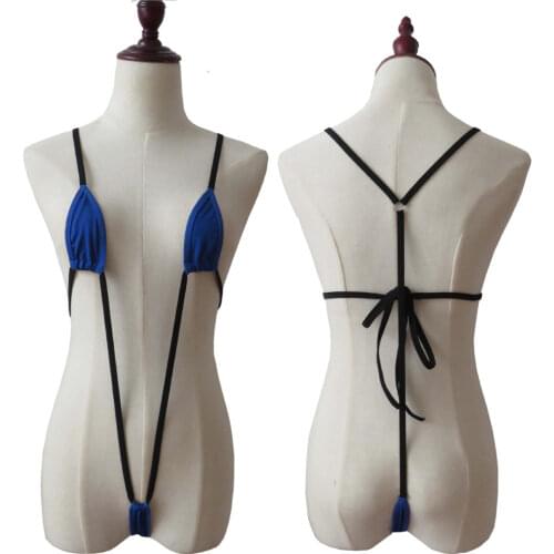 Micro bikini 2019 Sexy Sling V shape Hollow Lotion Open back Mini girl Beach swimwear women one piece swimsuit women monokini