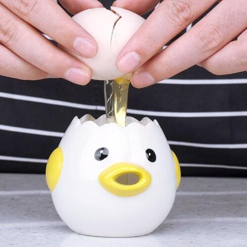 Cute Ceramic Chicken White Egg Separator Creative Egg Separator Egg Yolk Protein Separator Filter Cooking Tools Kitchen Gadget