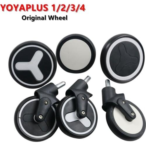 Original Wheels For Stroller Yoyaplus 1 2 3 4 Front Back Rear Rubber Wheel Kids Pram Stroller Accessories