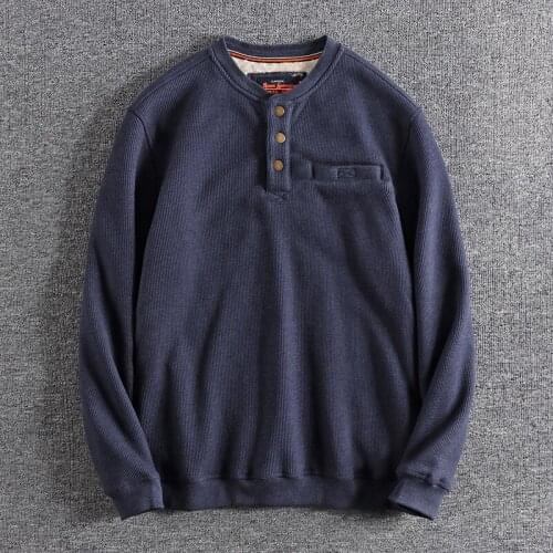 2020 new Winter Plush warm thick style American style collar Pullover hoodies mens Long Sleeve tops shirt