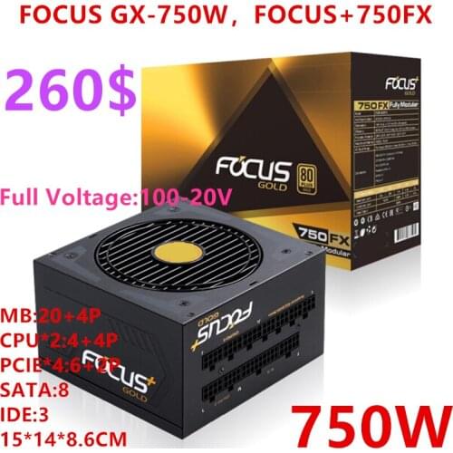 New PSU For SeaSonic ATX 80plus Gold Full Module 650W/750W Power Supply FOCUS GX-650W FOCUS+650FX FOCUS GX-750W FOCUS+750FX