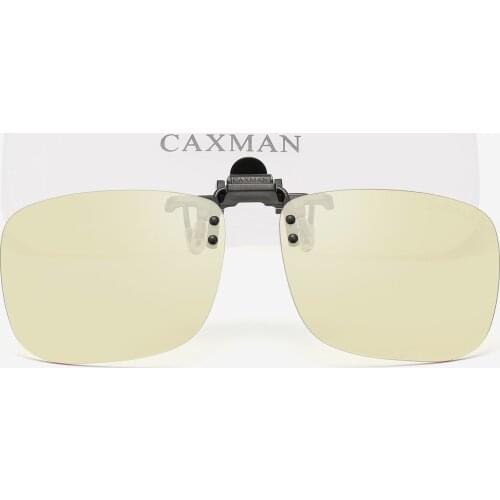 CAXMAN Blue Light Blocking Clip on Glasses for Prescription Eyeglasses Flip Up Lens Men Women Working Gaming Sleeping