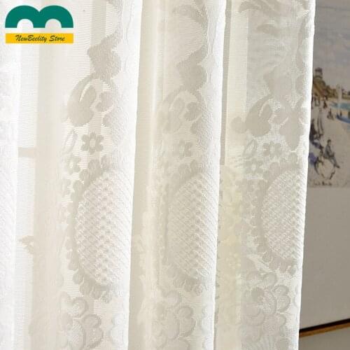 Solid Color Curtains Tulles for Living Dining Room Bedroom Dinning Room Screens European Style Jacquard Tulles Customization