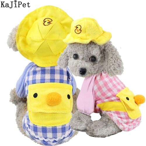 Little Duck Autumn And Winter Clothing For Dogs Cat Pet Kindergarten Cute Dog Outfits With Collar Dog-Clothes-For-Yorkies Chihua