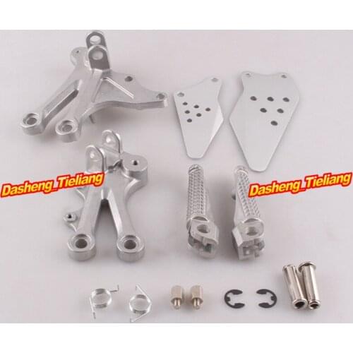 Aluminum Alloy Front Rider Foot Pegs Footrest Brackets for Kawasaki 04-05 NINJA ZX10R, Motorcycle Spare Parts Accessory