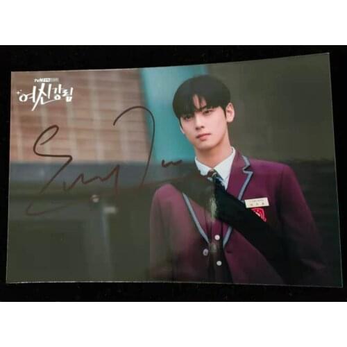 Signed True Beauty Cha EunWoo autographed photo 4*6 K-POP 012021