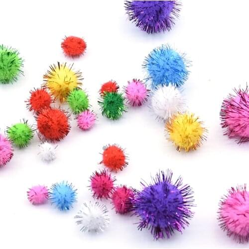 Pompom 10/15/20/25/30mm Mix Color Christmas Pom pom Fur Craft DIY Soft Plush Ball Pompoms Hair Root Diy Children Toys 200pcs