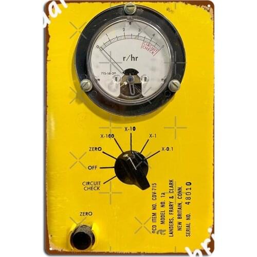 Radioactive Geiger Counter Metal Signs Cinema Garage Party create Mural Painting Tin sign Posters